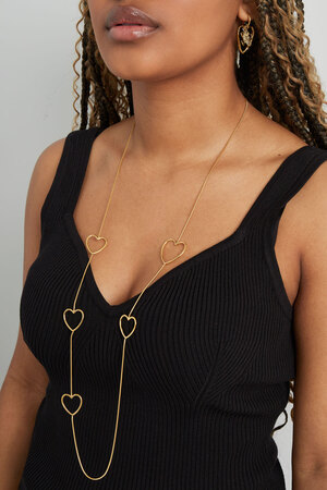 Long necklace totally in love - gold h5 Picture3